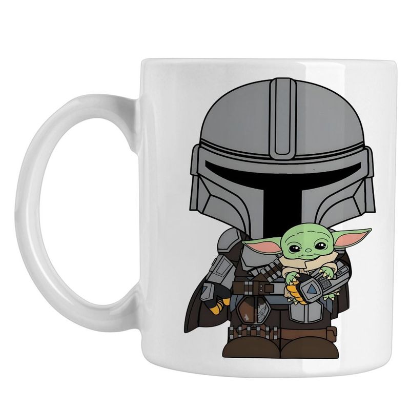 Casa si Gradina - Bucatarie si vesela - Cani si pahare - Cani si cesti - Cana Mandalorian Grogu Baby Yoda Star Wars, alba, 330ml - Infinity.ro
