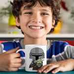 Casa si Gradina - Bucatarie si vesela - Cani si pahare - Cani si cesti - Cana Mandalorian Grogu Baby Yoda Star Wars, alba, 330ml - Infinity.ro
