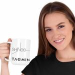Casa si Gradina - Bucatarie si vesela - Cani si pahare - Cani si cesti - Cana Shinee K-Pop, alba, 330ml - Infinity.ro