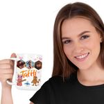 Casa si Gradina - Bucatarie si vesela - Cani si pahare - Cani si cesti - Cana Tafiti Cartoon, alba, 330ml - Infinity.ro