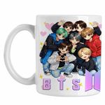 Casa si Gradina - Bucatarie si vesela - Cani si pahare - Cani si cesti - Cana BTS Kpop Style, alba, 330ml - Infinity.ro