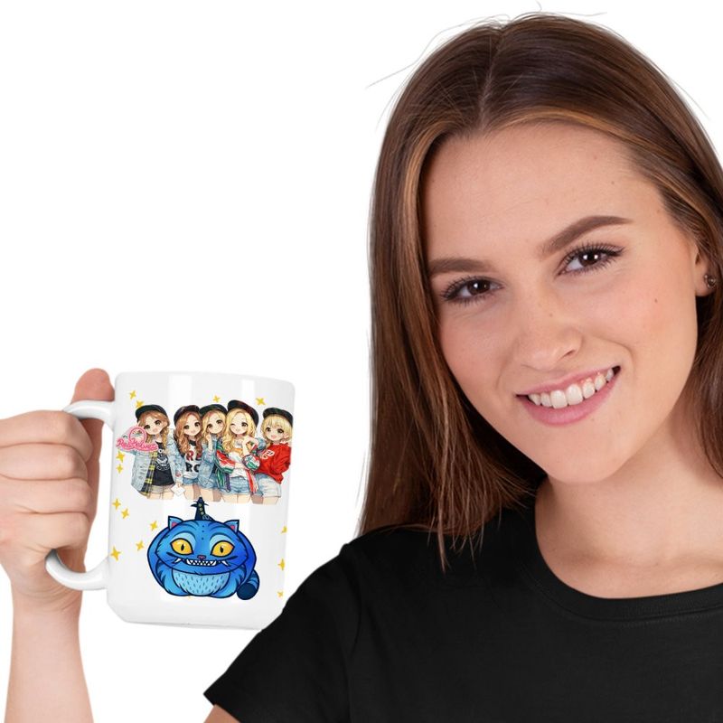 Casa si Gradina - Bucatarie si vesela - Cani si pahare - Cani si cesti - Cana Red Velvet Cartoon Chibi Kpop, alba, 330ml - Infinity.ro