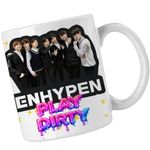 Casa si Gradina - Bucatarie si vesela - Cani si pahare - Cani si cesti - Cana Enhypen All Gang Kpop Merch, alba, 330ml - Infinity.ro