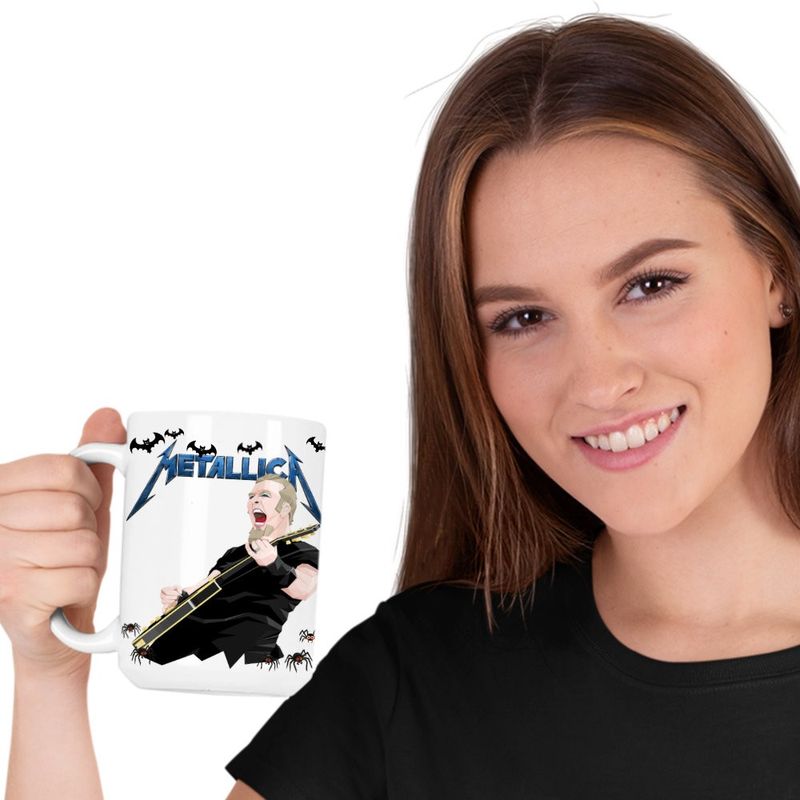 Casa si Gradina - Bucatarie si vesela - Cani si pahare - Cani si cesti - Cana Metallica Merch James Hetfield, alba, 330ml - Infinity.ro