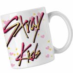 Casa si Gradina - Bucatarie si vesela - Cani si pahare - Cani si cesti - Cana Stray Kids Kpop Merch, alba, 330ml - Infinity.ro