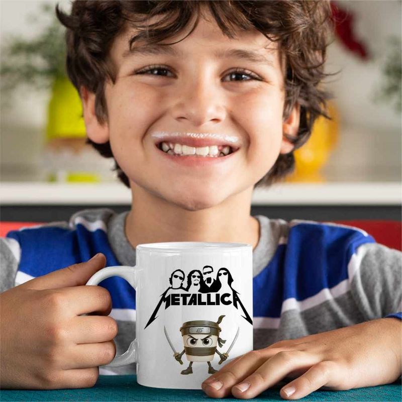 Casa si Gradina - Bucatarie si vesela - Cani si pahare - Cani si cesti - Cana Metallica Rock Legend Merch, alba, 330ml - Infinity.ro