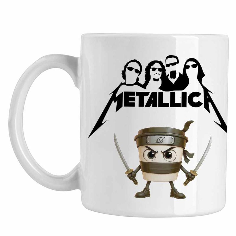 Casa si Gradina - Bucatarie si vesela - Cani si pahare - Cani si cesti - Cana Metallica Rock Legend Merch, alba, 330ml - Infinity.ro