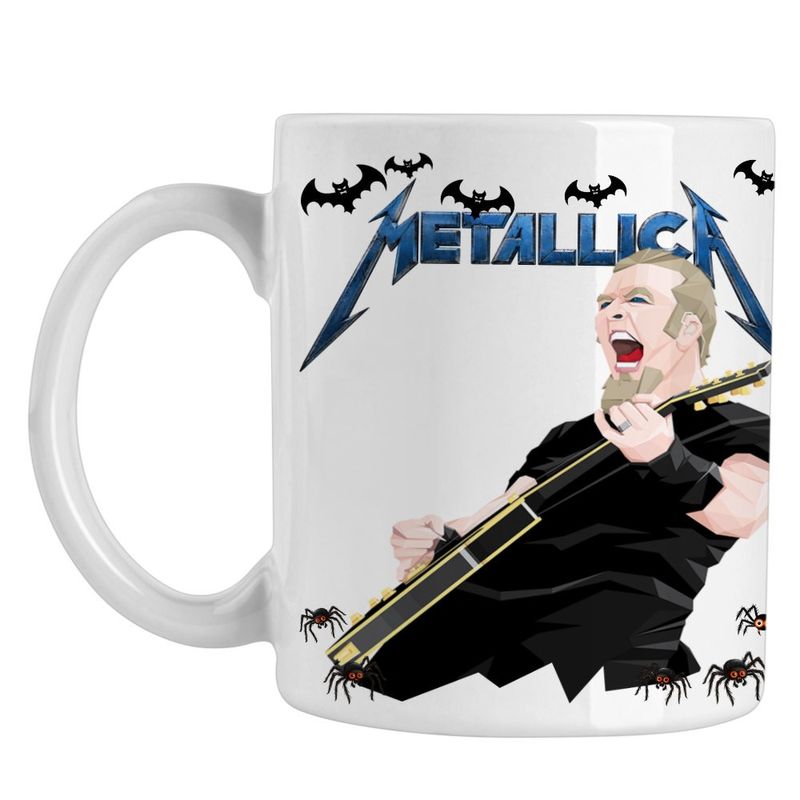 Casa si Gradina - Bucatarie si vesela - Cani si pahare - Cani si cesti - Cana Metallica Merch James Hetfield, alba, 330ml - Infinity.ro