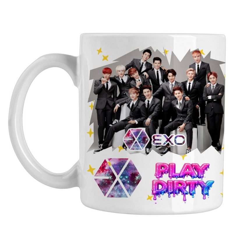 Casa si Gradina - Bucatarie si vesela - Cani si pahare - Cani si cesti - Cana EXO Kpop Party, alba, 330ml - Infinity.ro