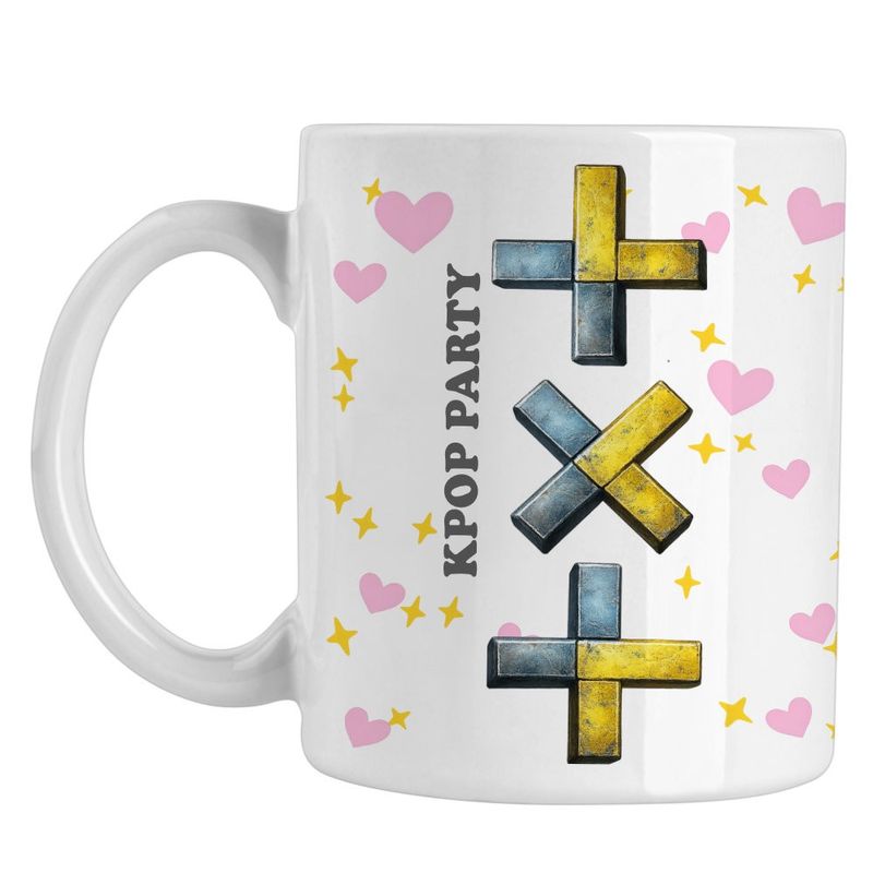 Casa si Gradina - Bucatarie si vesela - Cani si pahare - Cani si cesti - Cana Tomorrow X Together Vibe Kpop Merch, alba, 330ml - Infinity.ro