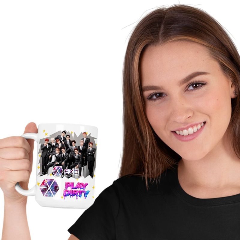 Casa si Gradina - Bucatarie si vesela - Cani si pahare - Cani si cesti - Cana EXO Kpop Party, alba, 330ml - Infinity.ro