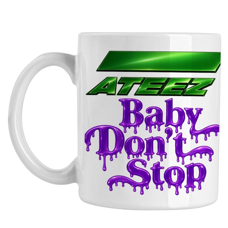 Casa si Gradina - Bucatarie si vesela - Cani si pahare - Cani si cesti - Cana Ateez Merch Kpop, alba, 330ml - Infinity.ro