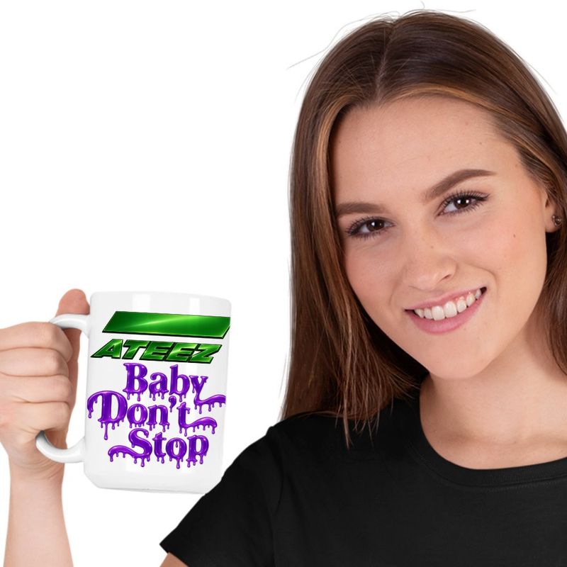 Casa si Gradina - Bucatarie si vesela - Cani si pahare - Cani si cesti - Cana Ateez Merch Kpop, alba, 330ml - Infinity.ro