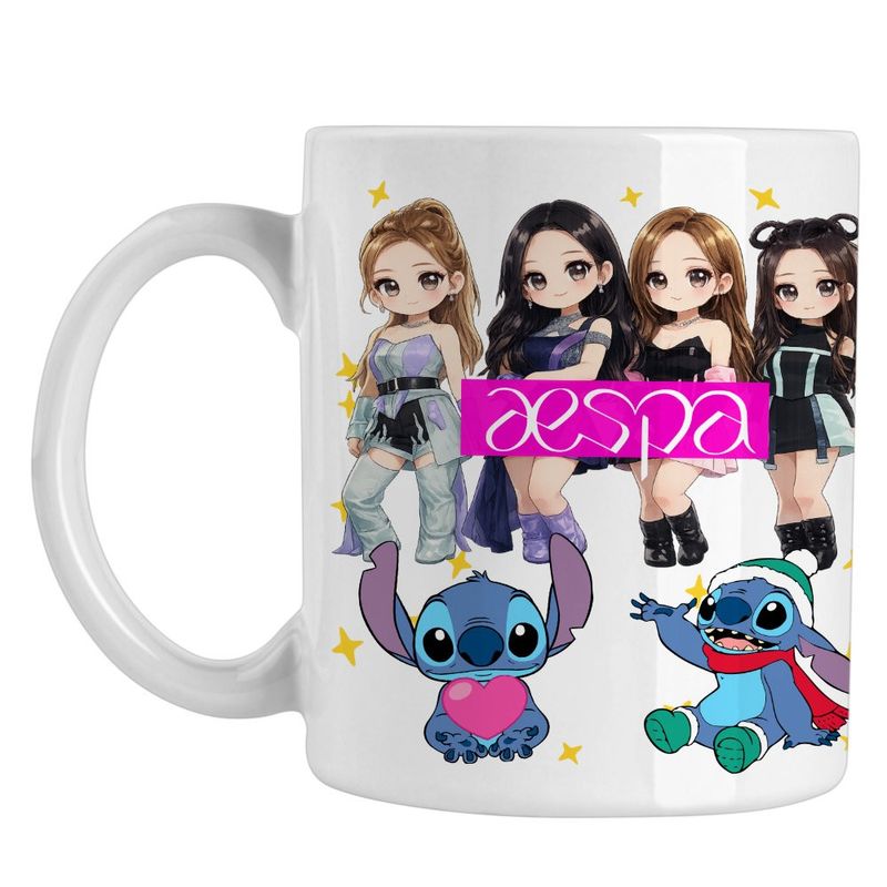 Casa si Gradina - Bucatarie si vesela - Cani si pahare - Cani si cesti - Cana Aespa Kpop Fest, alba, 330ml - Infinity.ro