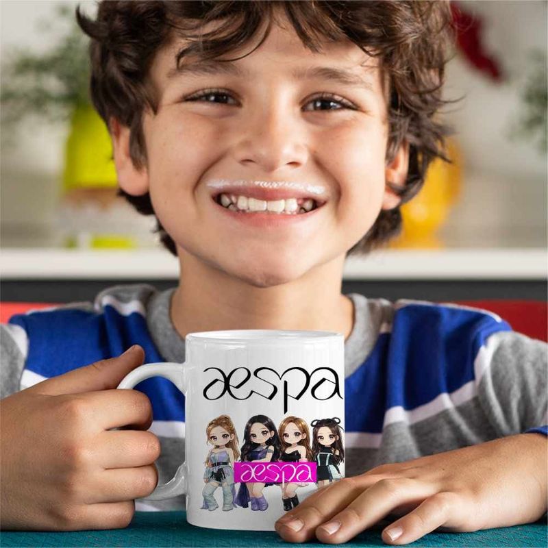 Casa si Gradina - Bucatarie si vesela - Cani si pahare - Cani si cesti - Cana Aespa Kpop Merch, alba, 330ml - Infinity.ro