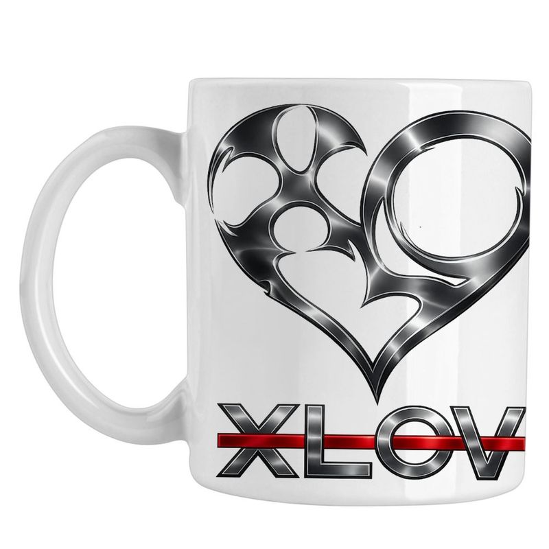 Casa si Gradina - Bucatarie si vesela - Cani si pahare - Cani si cesti - Cana Xlov Heart Kpop Merch, alba, 330ml - Infinity.ro