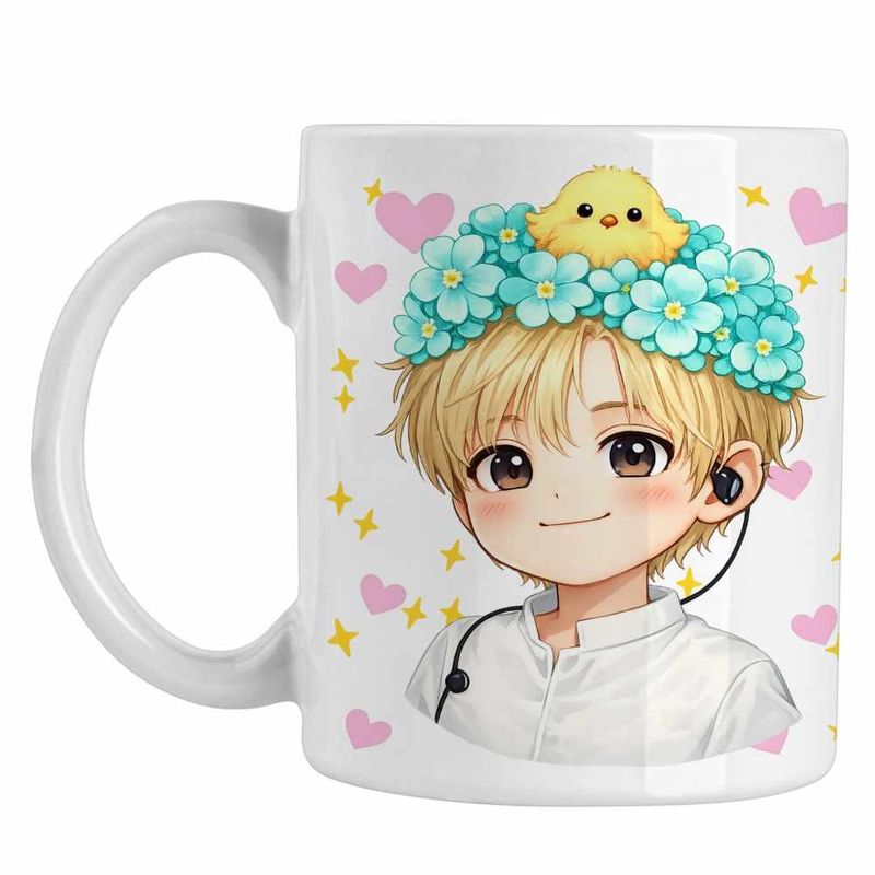 Casa si Gradina - Bucatarie si vesela - Cani si pahare - Cani si cesti - Cana Taemin Chibi Shinee Kpop, alba, 330ml - Infinity.ro