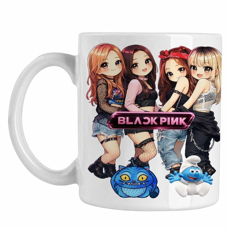 Casa si Gradina - Bucatarie si vesela - Cani si pahare - Cani si cesti - Cana BlackPink Party Kpop Merch, alba, 330ml - Infinity.ro