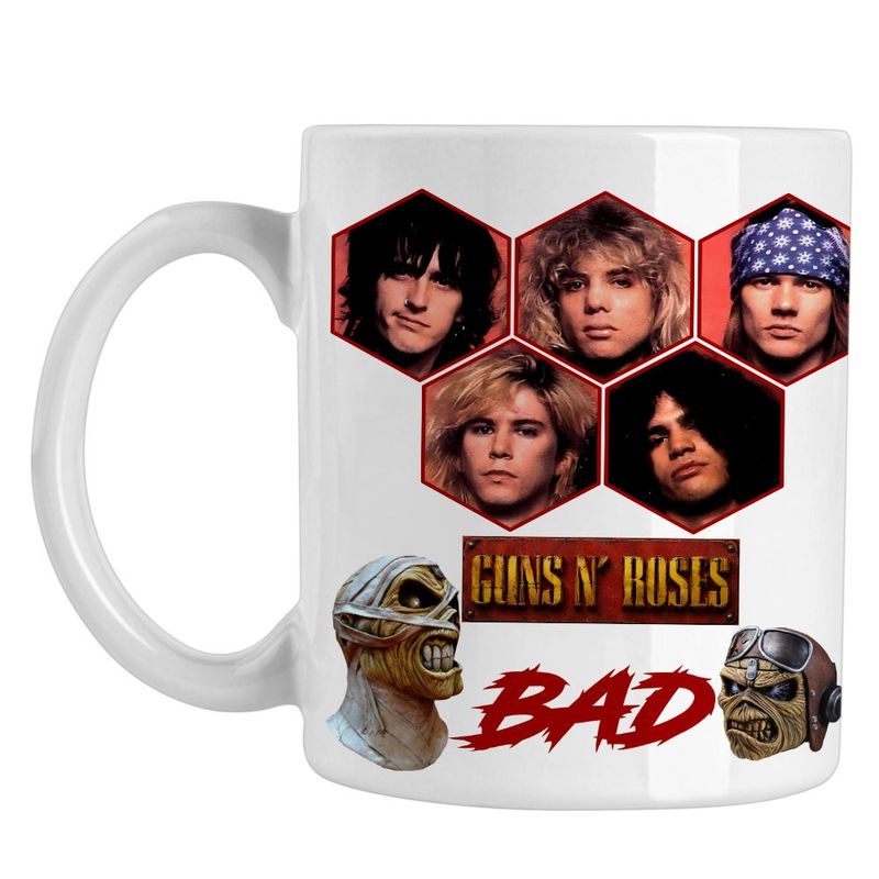 Casa si Gradina - Bucatarie si vesela - Cani si pahare - Cani si cesti - Cana Guns N Roses Party Merch, alba, 330ml - Infinity.ro