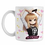 Casa si Gradina - Bucatarie si vesela - Cani si pahare - Cani si cesti - Cana BlackPink Lisa Heart Love Kpop, alba, 330ml - Infinity.ro