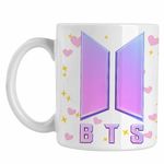 Casa si Gradina - Bucatarie si vesela - Cani si pahare - Cani si cesti - Cana BTS Sigil Kpop Vibe, alba, 330ml - Infinity.ro