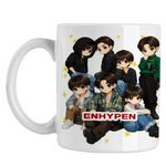 Casa si Gradina - Bucatarie si vesela - Cani si pahare - Cani si cesti - Cana Kpop Enhypen Cartoon Merch, alba, 330ml - Infinity.ro