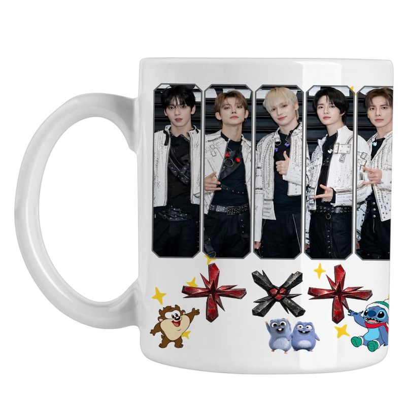 Casa si Gradina - Bucatarie si vesela - Cani si pahare - Cani si cesti - Cana Tomorrow X Together Kpop Party Merch, alba, 330ml - Infinity.ro