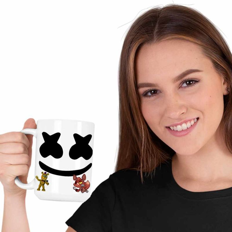 Casa si Gradina - Bucatarie si vesela - Cani si pahare - Cani si cesti - Cana Marshmello Music DJ, alba, 330ml - Infinity.ro