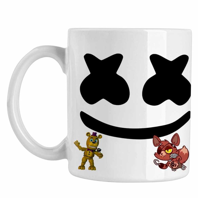 Casa si Gradina - Bucatarie si vesela - Cani si pahare - Cani si cesti - Cana Marshmello Music DJ, alba, 330ml - Infinity.ro