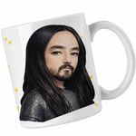 Casa si Gradina - Bucatarie si vesela - Cani si pahare - Cani si cesti - Cana Steve Aoki Anime Chibi Cartoon, alba, 330ml - Infinity.ro