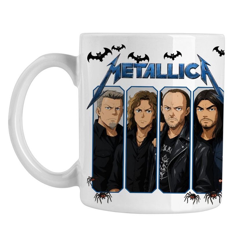 Casa si Gradina - Bucatarie si vesela - Cani si pahare - Cani si cesti - Cana Metallica Four Horsemen Merch, alba, 330ml - Infinity.ro