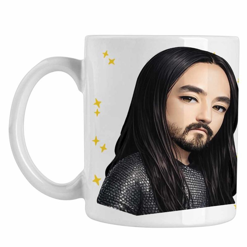 Casa si Gradina - Bucatarie si vesela - Cani si pahare - Cani si cesti - Cana Steve Aoki Anime Chibi Cartoon, alba, 330ml - Infinity.ro