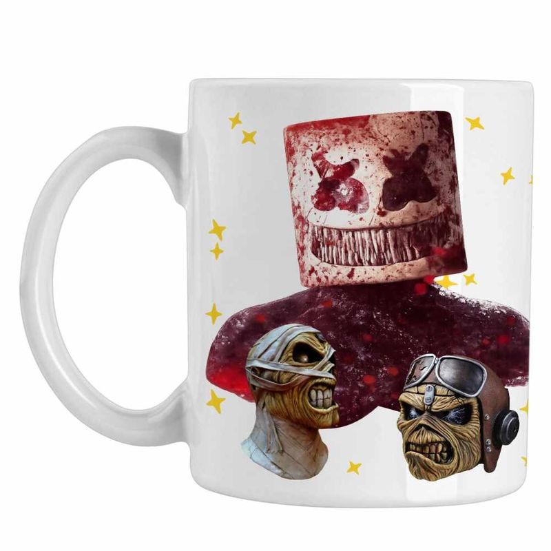 Casa si Gradina - Bucatarie si vesela - Cani si pahare - Cani si cesti - Cana Marshmello Horror Fnaf Halloween, alba, 330ml - Infinity.ro