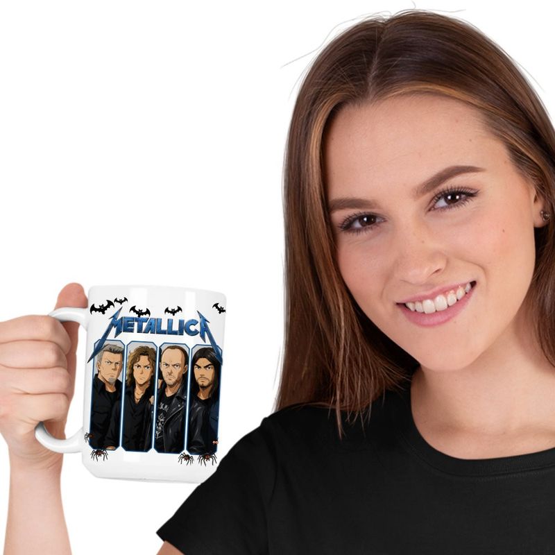 Casa si Gradina - Bucatarie si vesela - Cani si pahare - Cani si cesti - Cana Metallica Four Horsemen Merch, alba, 330ml - Infinity.ro