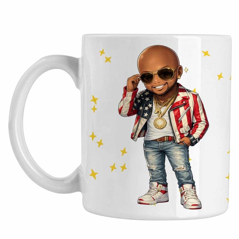 Casa si Gradina - Bucatarie si vesela - Cani si pahare - Cani si cesti - Cana Flo Rida Anime Cartoon, alba, 330ml - Infinity.ro