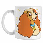 Casa si Gradina - Bucatarie si vesela - Cani si pahare - Cani si cesti - Cana Doamna si Vagabondul Cocker Spaniel Catel, alba, 330ml - Infinity.ro