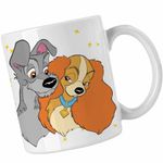 Casa si Gradina - Bucatarie si vesela - Cani si pahare - Cani si cesti - Cana Doamna si Vagabondul Dog Love, alba, 330ml - Infinity.ro