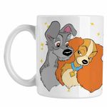 Casa si Gradina - Bucatarie si vesela - Cani si pahare - Cani si cesti - Cana Doamna si Vagabondul Dog Love, alba, 330ml - Infinity.ro