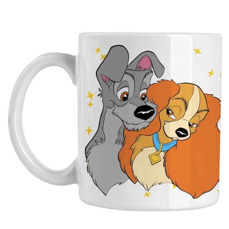 Casa si Gradina - Bucatarie si vesela - Cani si pahare - Cani si cesti - Cana Doamna si Vagabondul Dog Love, alba, 330ml - Infinity.ro