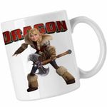 Casa si Gradina - Bucatarie si vesela - Cani si pahare - Cani si cesti - Cana Astrid Vikings Warrior How to train your dragon, alba, 330ml - Infinity.ro