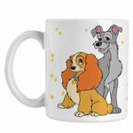 Casa si Gradina - Bucatarie si vesela - Cani si pahare - Cani si cesti - Cana Doamna si Vagabondul Dog Love Valentines Day, alba, 330ml - Infinity.ro