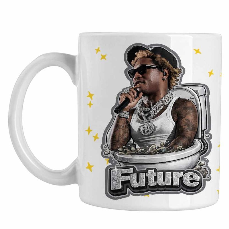 Casa si Gradina - Bucatarie si vesela - Cani si pahare - Cani si cesti - Cana Future Skibidi Toilet Rap Music, alba, 330ml - Infinity.ro