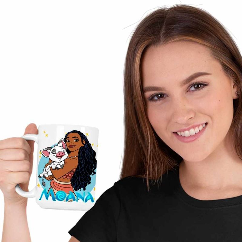 Casa si Gradina - Bucatarie si vesela - Cani si pahare - Cani si cesti - Cana Moana Vaiana Pua, alba, 330ml - Infinity.ro