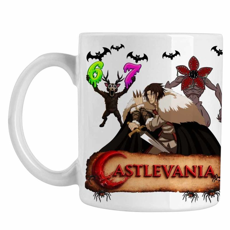 Casa si Gradina - Bucatarie si vesela - Cani si pahare - Cani si cesti - Cana Castlevania Trevor Belmont, alba, 330ml - Infinity.ro
