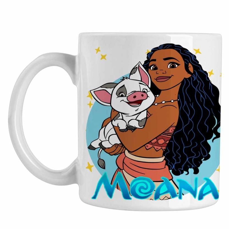 Casa si Gradina - Bucatarie si vesela - Cani si pahare - Cani si cesti - Cana Moana Vaiana Pua, alba, 330ml - Infinity.ro