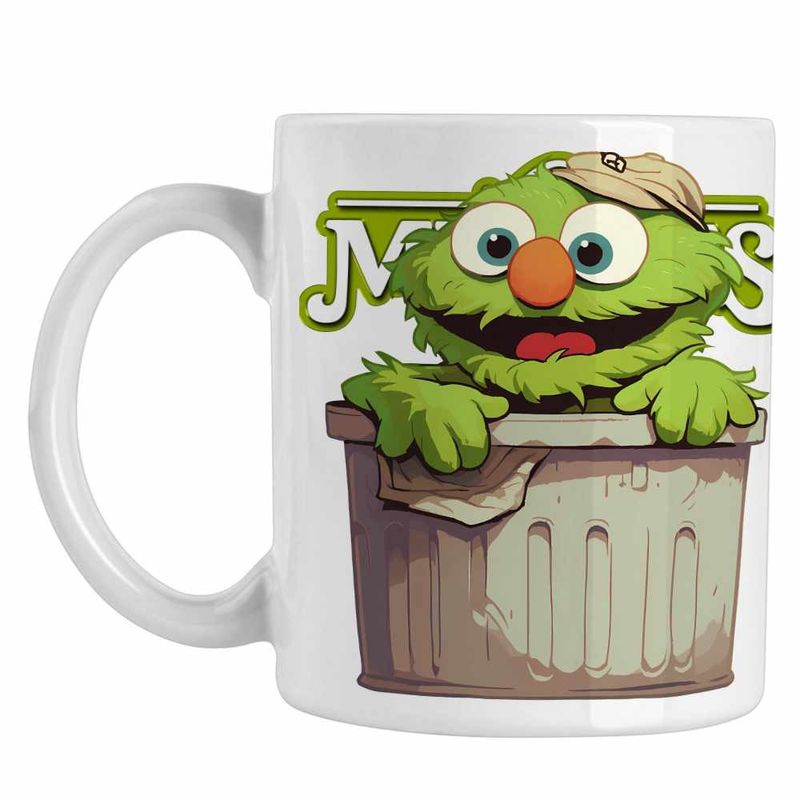 Casa si Gradina - Bucatarie si vesela - Cani si pahare - Cani si cesti - Cana The Muppets Oscar Grouch, alba, 330ml - Infinity.ro