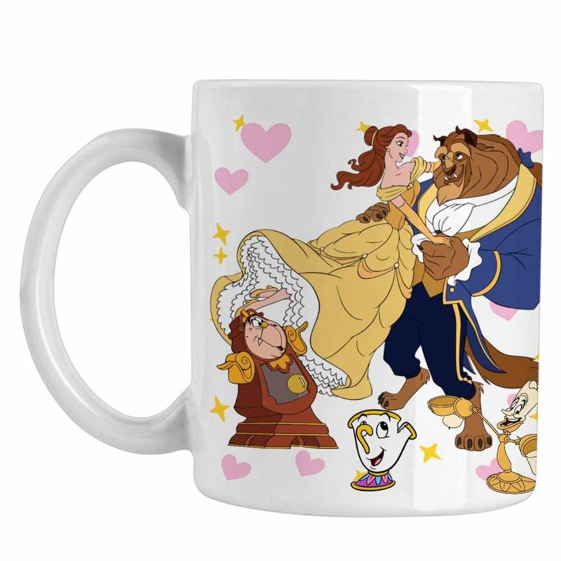 Casa si Gradina - Bucatarie si vesela - Cani si pahare - Cani si cesti - Cana Frumoasa si Bestia Castel, alba, 330ml - Infinity.ro