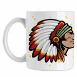 Casa si Gradina - Bucatarie si vesela - Cani si pahare - Cani si cesti - Cana Indian Native American, alba, 330ml - Infinity.ro