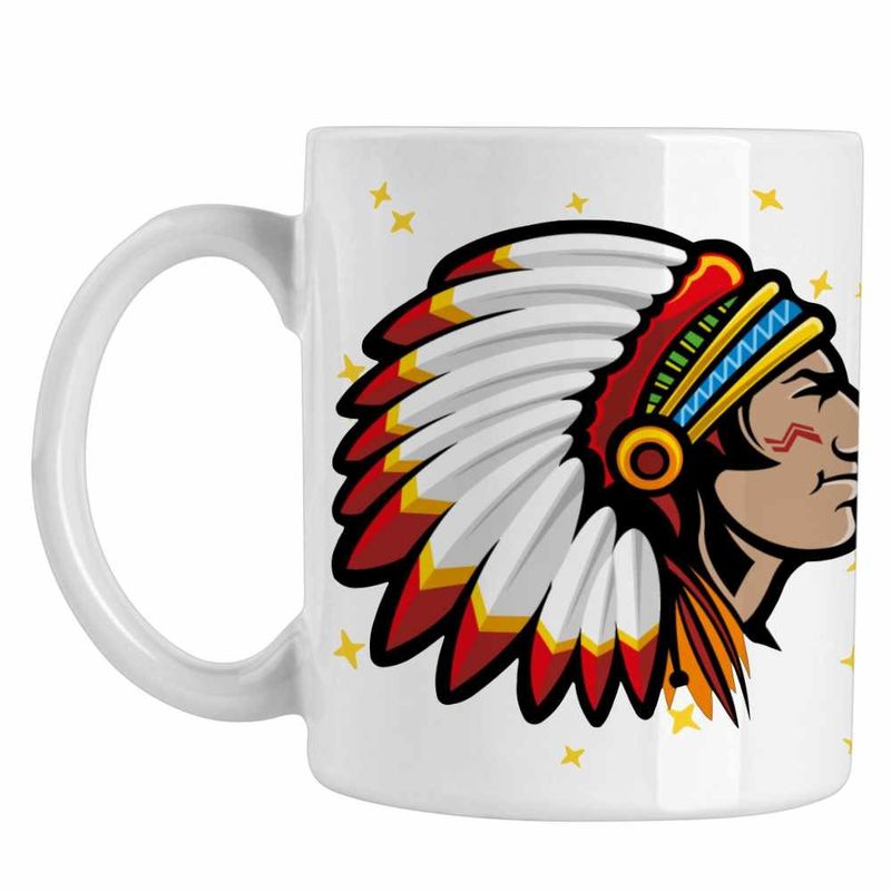 Casa si Gradina - Bucatarie si vesela - Cani si pahare - Cani si cesti - Cana Indian Native American, alba, 330ml - Infinity.ro