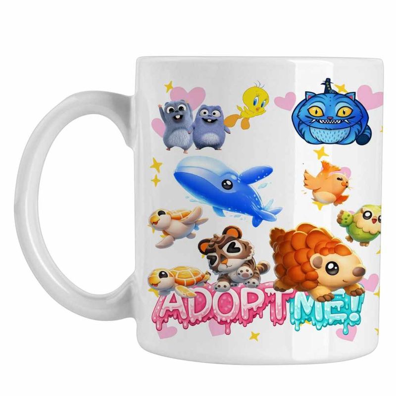 Casa si Gradina - Bucatarie si vesela - Cani si pahare - Cani si cesti - Cana Roblox Adopt Me Arici Balena, alba, 330ml - Infinity.ro